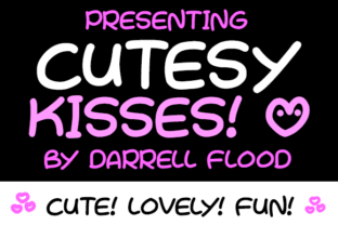 Cutesy Kisses Font for Handmade Branding