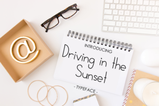 Driving in the Sunset Font for Digital Design