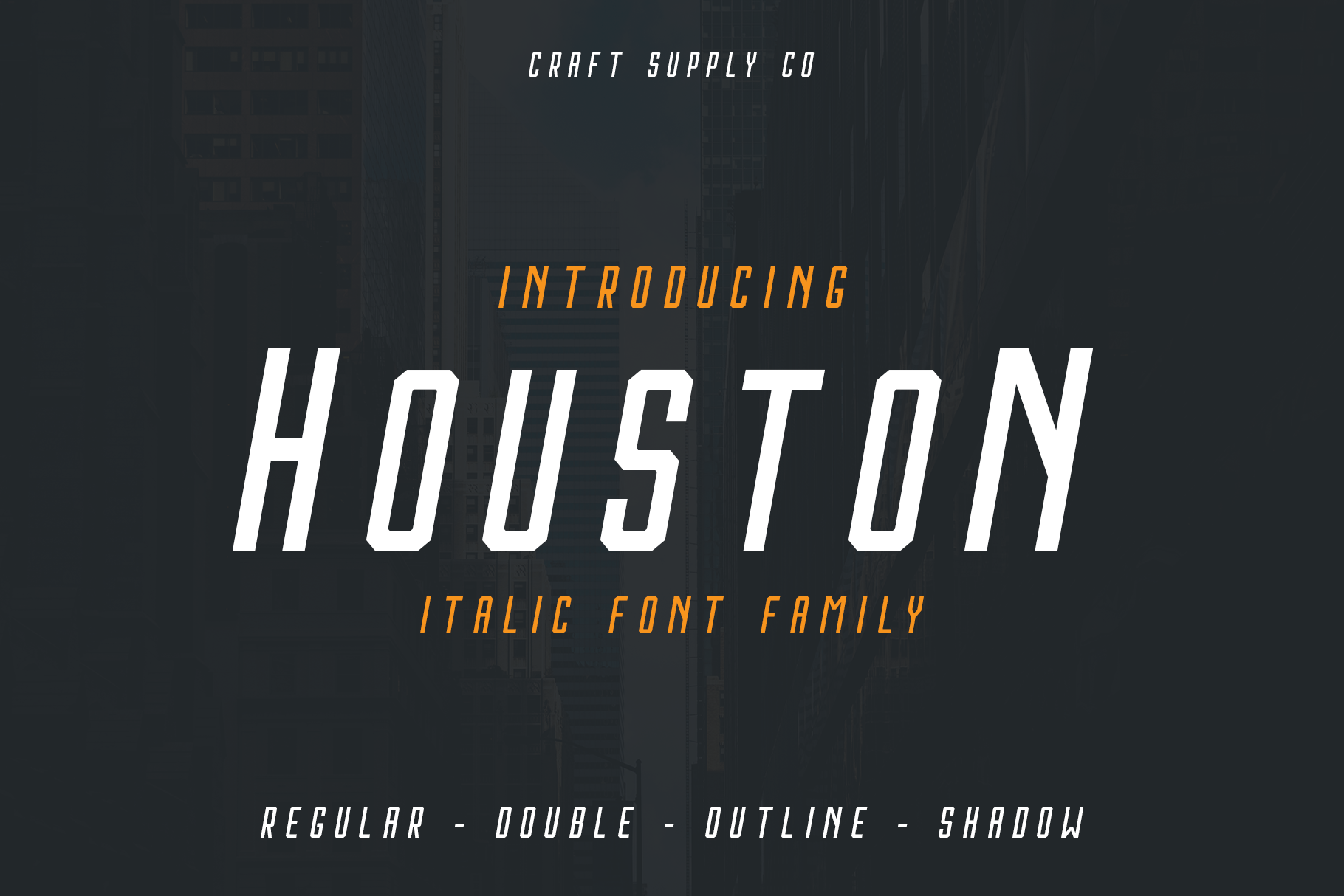 Houston Italic: Bold Sans Serif Font for Designers