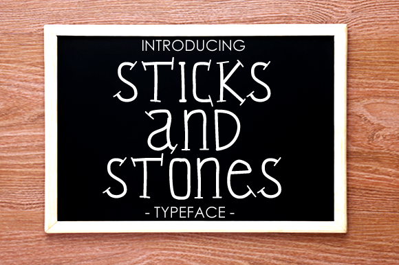Sticks and Stones Typeface for Organic Branding