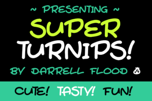 Super Turnips Font for Handmade Craft Projects